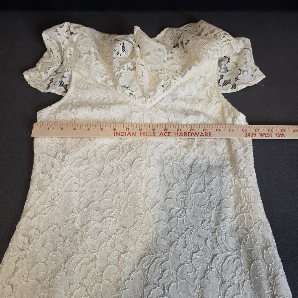 Lauren Ralph Lauren White Lace Dress Short Sz 8 Lined Chic Cocktail Prom Preppy - Picture 6 of 13